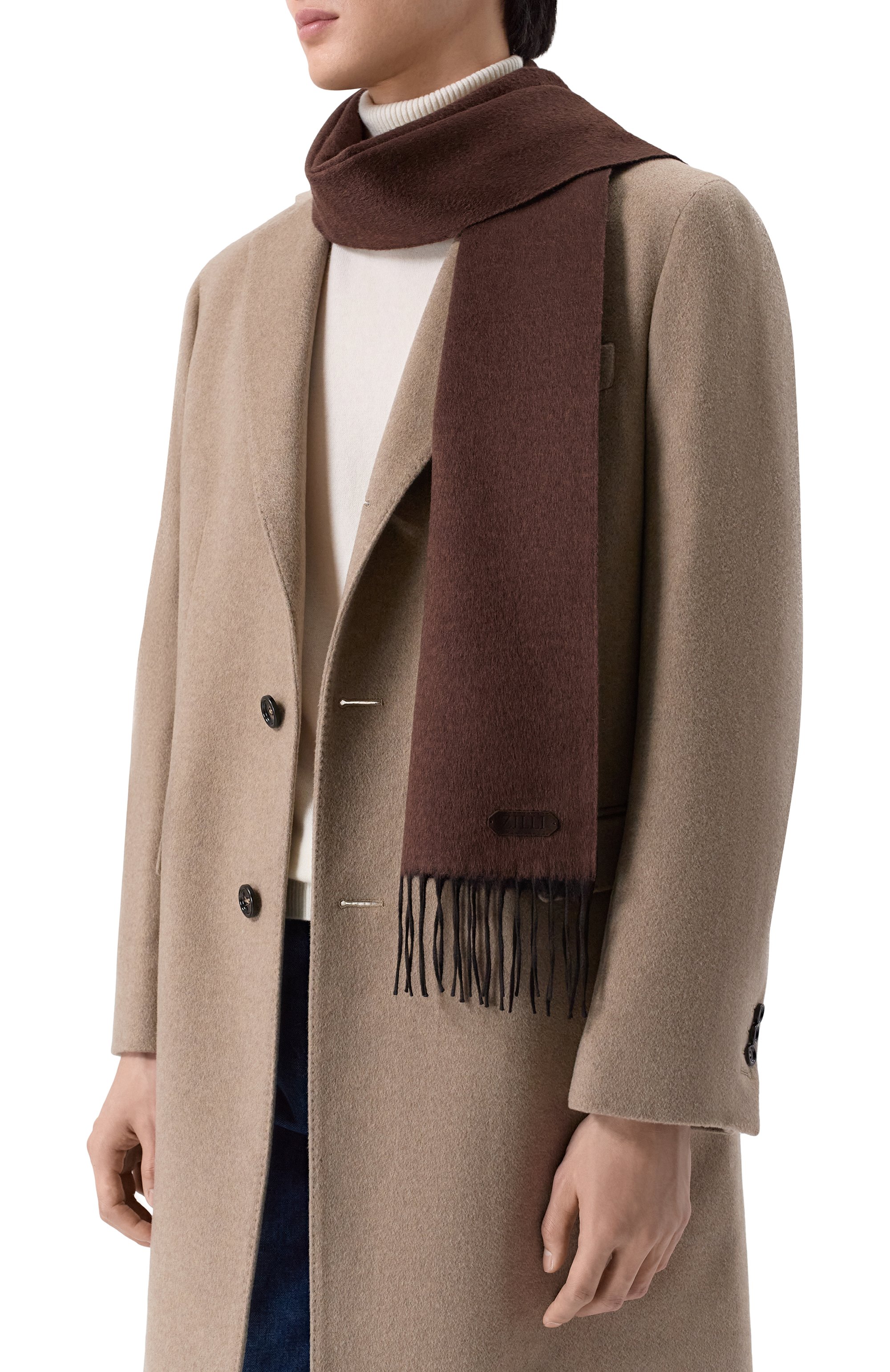 Двусторонний шарф из шелка и кашемира ZILLI, арт. SSIR00M0236VZI0C0, фото 2