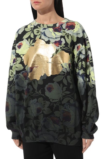 Хлопковый свитшот DRIES VAN NOTEN разноцветного цвета по цене 57850 руб., арт. 232-011127-7643, фото 3 Хлопковый свитшот DRIES VAN NOTEN, арт. 232-011127-7643, фото 3