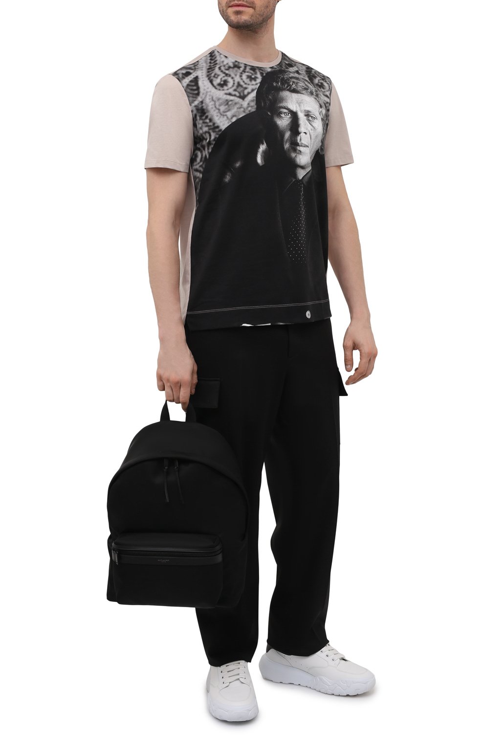 Хлопковая футболка LIMITATO бежевого цвета по цене 23350 руб., арт. BULLITT/T-SHIRT, фото 2 Хлопковая футболка LIMITATO, арт. BULLITT/T-SHIRT, фото 2