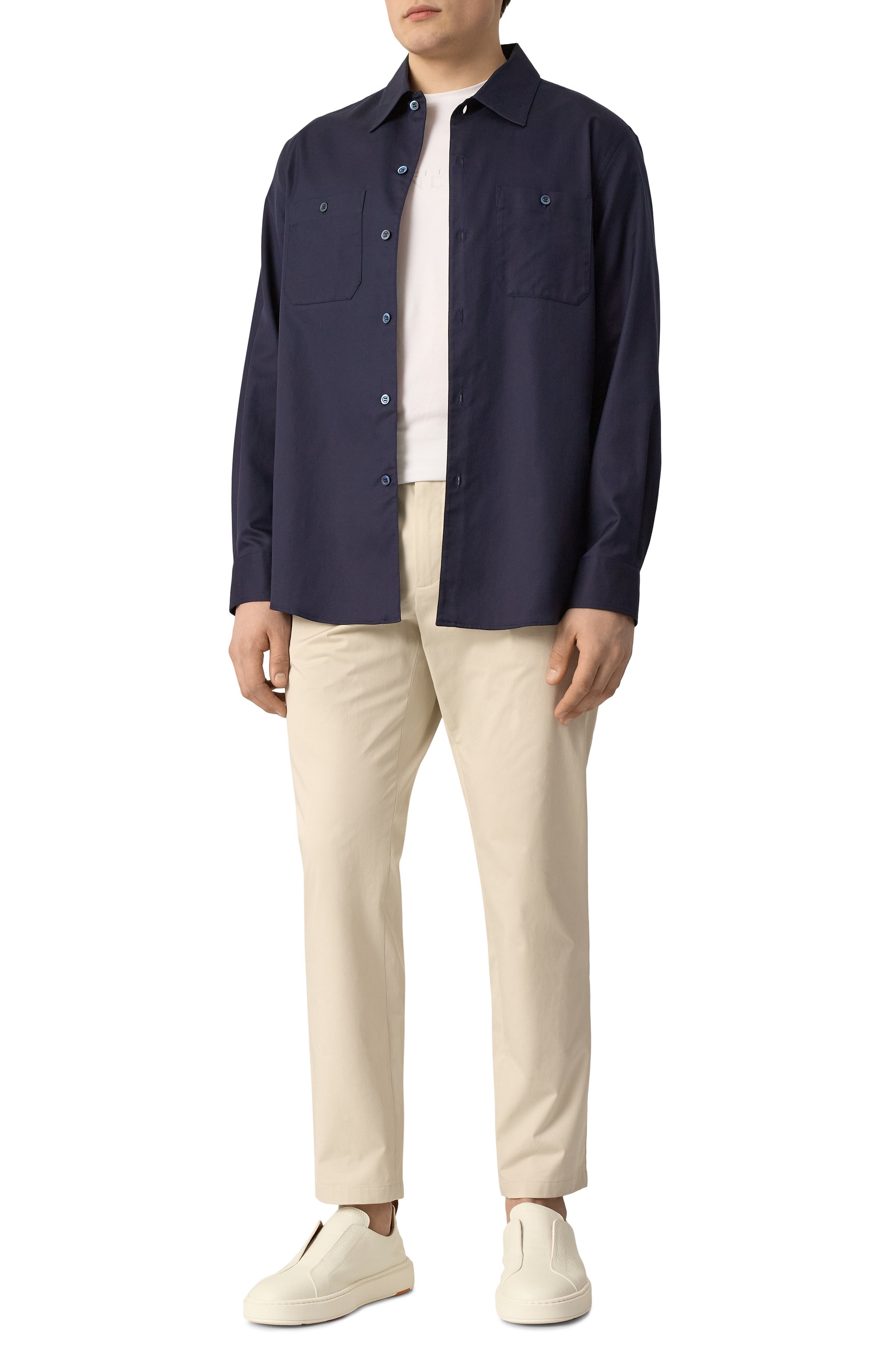 Хлопковая рубашка BRUNELLO CUCINELLI, арт. MW6040658, фото 2