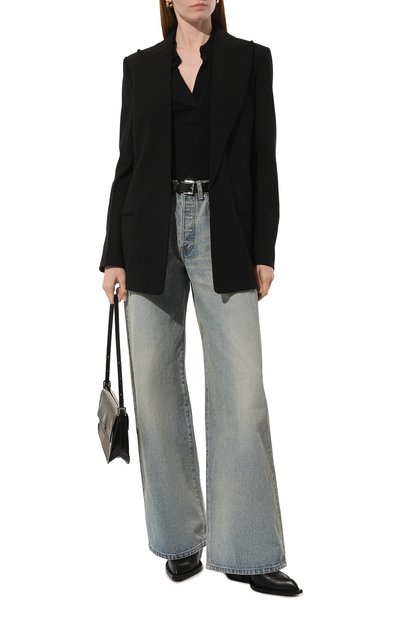 Хлопковой пуловер HELMUT LANG черного цвета по цене 22300 руб., арт. K04DW502, фото 2 Хлопковой пуловер HELMUT LANG, арт. K04DW502, фото 2