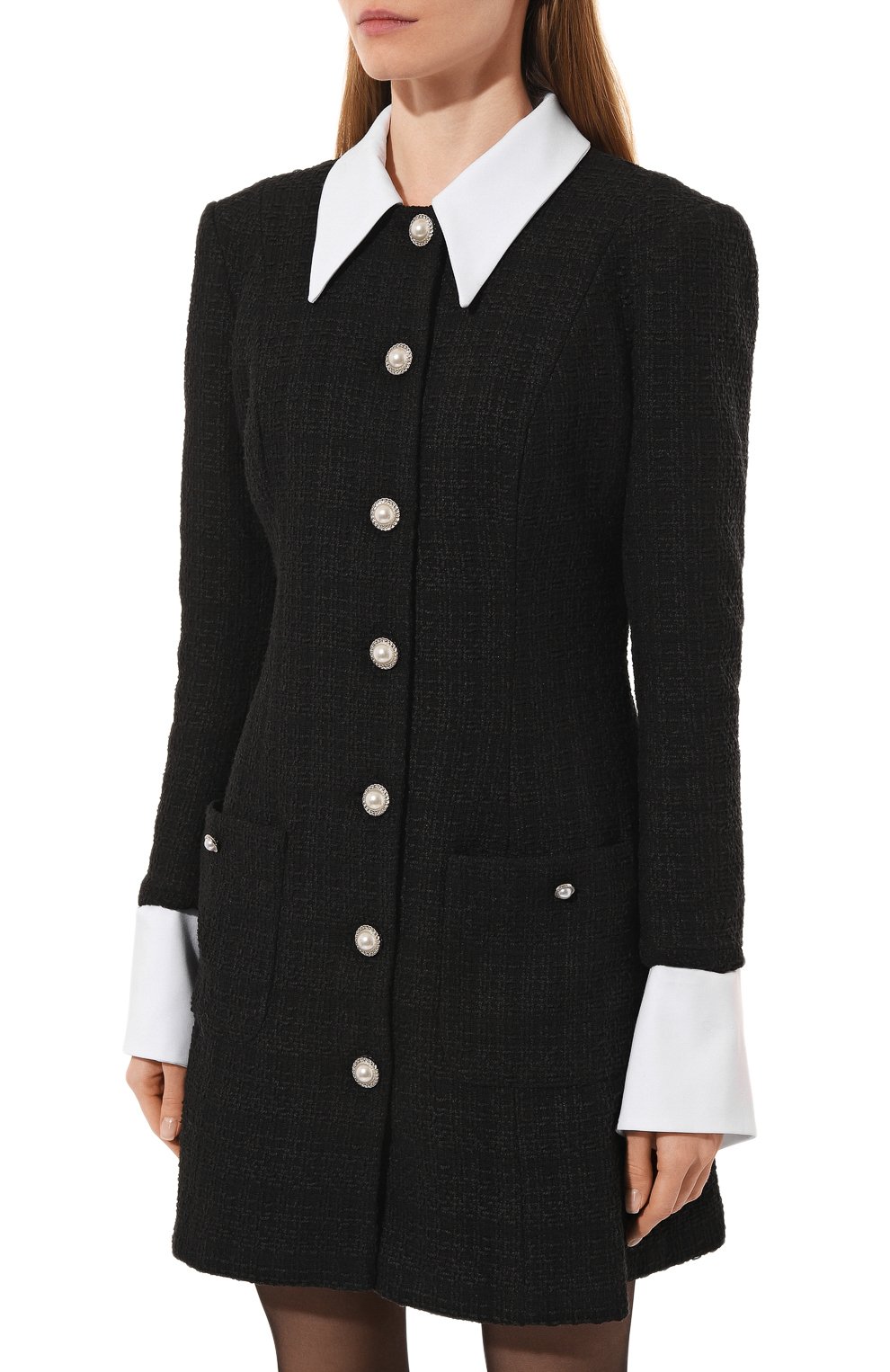 Платье из шерсти и вискозы BOTROIS черного цвета по цене 35900 руб., арт. SKU0000713, фото 3 Платье из шерсти и вискозы BOTROIS, арт. SKU0000713, фото 3