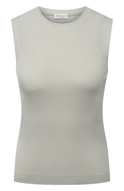 Женский хлопковый топ BRUNELLO CUCINELLI, арт. MH990BM100