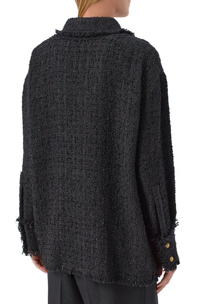 Твидовая рубашка BALMAIN, арт. HF1HD005/XM07, фото 4