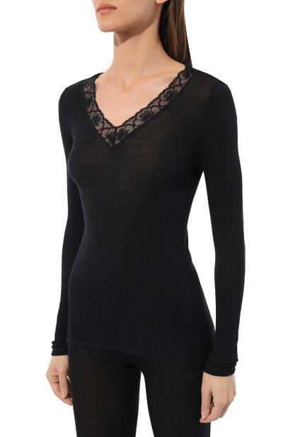 Лонгслив из шерсти и шелка HANRO, арт. 070974, фото 3