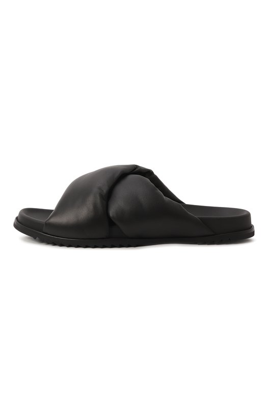 Кожаные шлепанцы Rick Owens RU01E5800/LLP Чёрный  RU01E5800/LLP Фото 4