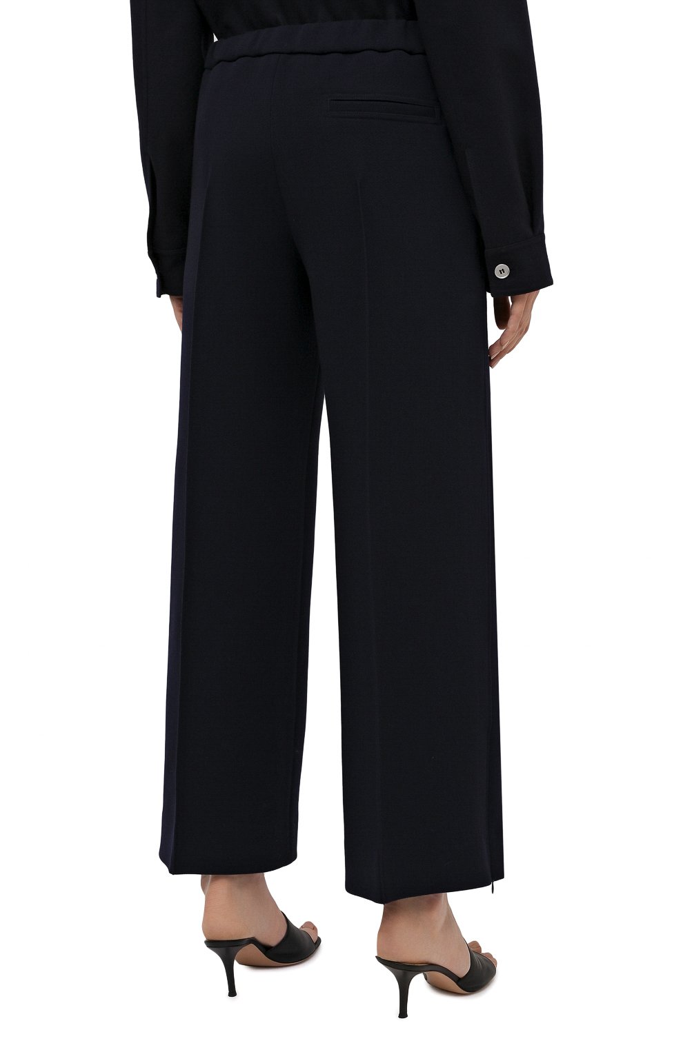 Шерстяные брюки JIL SANDER темно-синего цвета по цене 156000 руб., арт. JSPT311203-WT201100, фото 4 Шерстяные брюки JIL SANDER, арт. JSPT311203-WT201100, фото 4