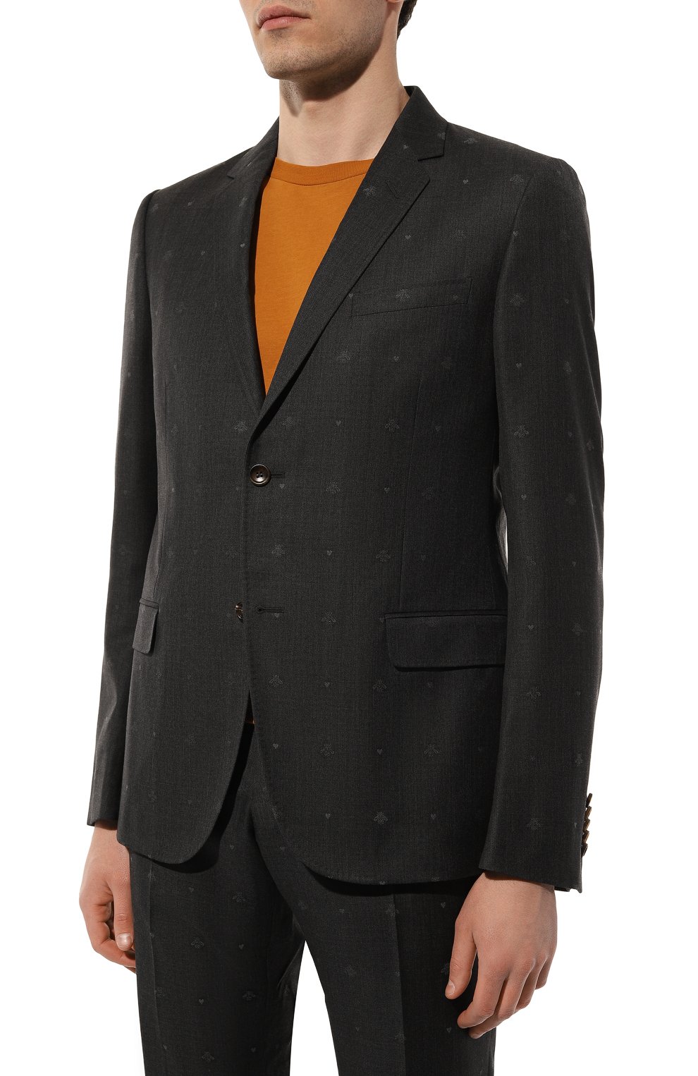 Шерстяной костюм GUCCI черного цвета по цене 285120 руб., арт. 473218 Z559J, фото 2 Шерстяной костюм GUCCI, арт. 473218 Z559J, фото 2