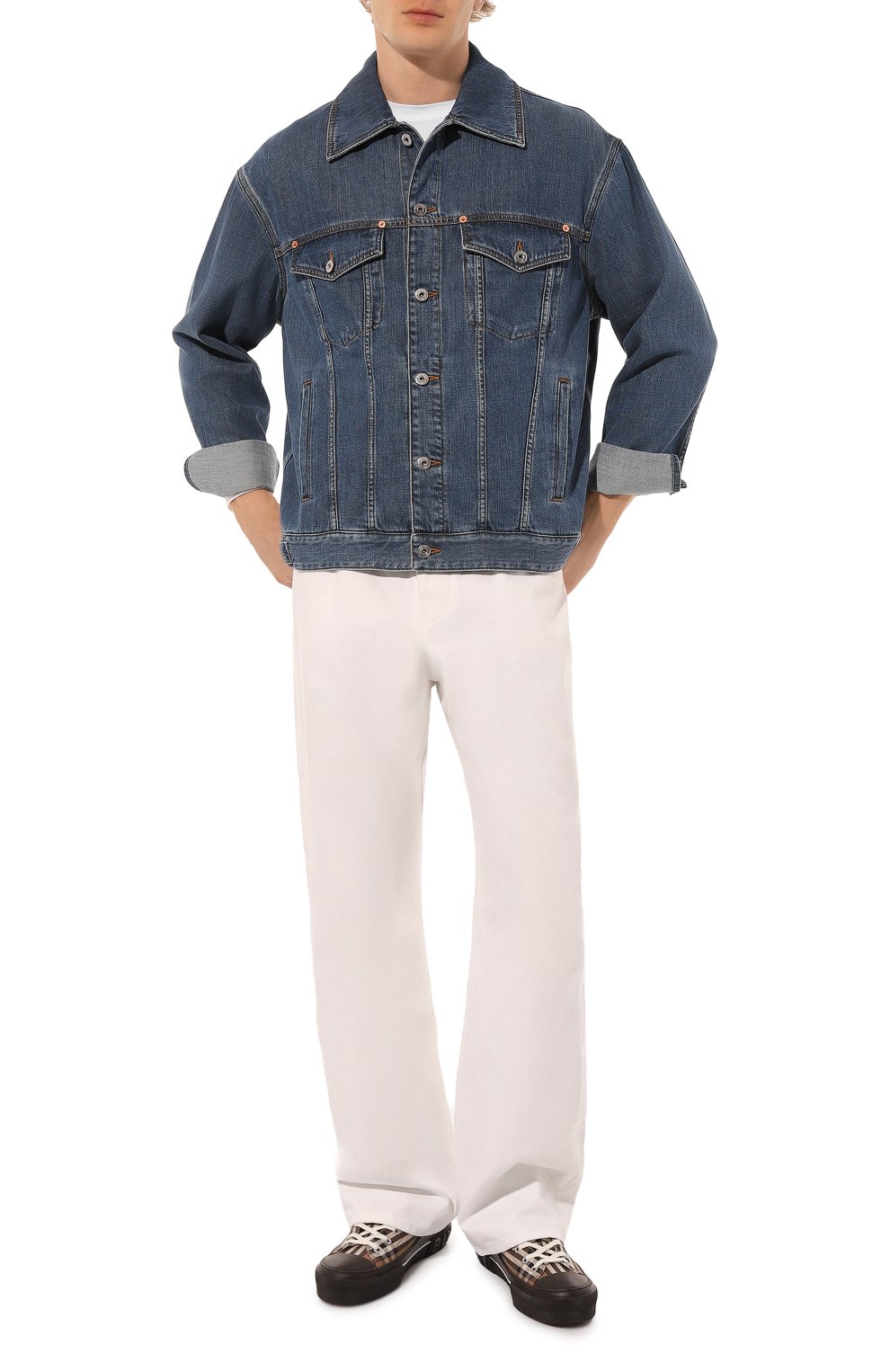 Текстильные кеды BURBERRY, арт. 8055661, фото 2