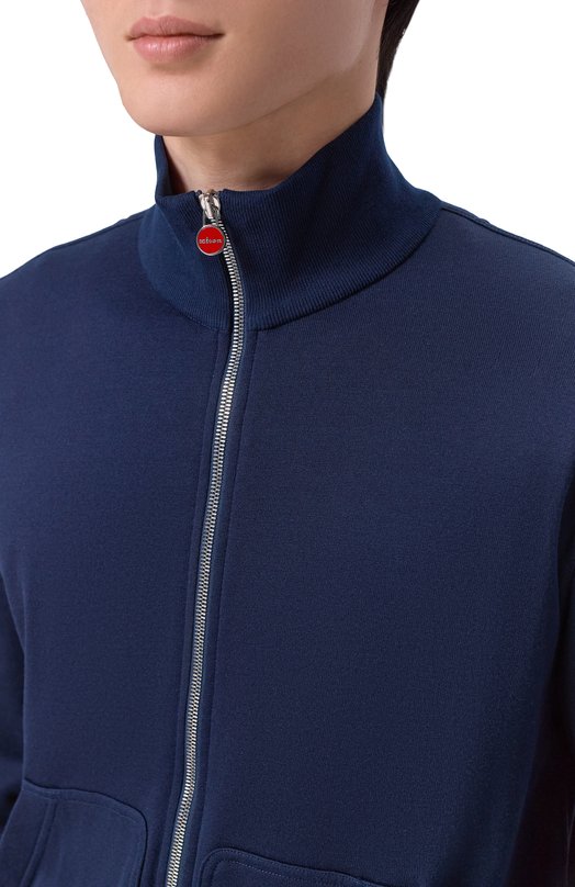 Толстовка из хлопка и шелка Kiton UMK0888 Синий  UMK0888 Фото 5