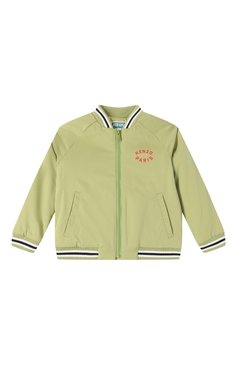 Детского утепленный бомбер KENZO салатового цвета, арт. K61171 | Фото 1 (Материал сплава: Проставлено; Материал подклада: Синтетический материал; Драгоценные камни: Проставлено; Кросс-КТ: Демисезон, бомбер; Рукава: Длинные; Материал внешний: Синтетический материал; Ростовка одежда: 5 лет | 110 см, 12 лет | 152 см, 4 года | 104 см, 3 года | 98 см, 7 лет | 122 см, 9 лет | 134 см)