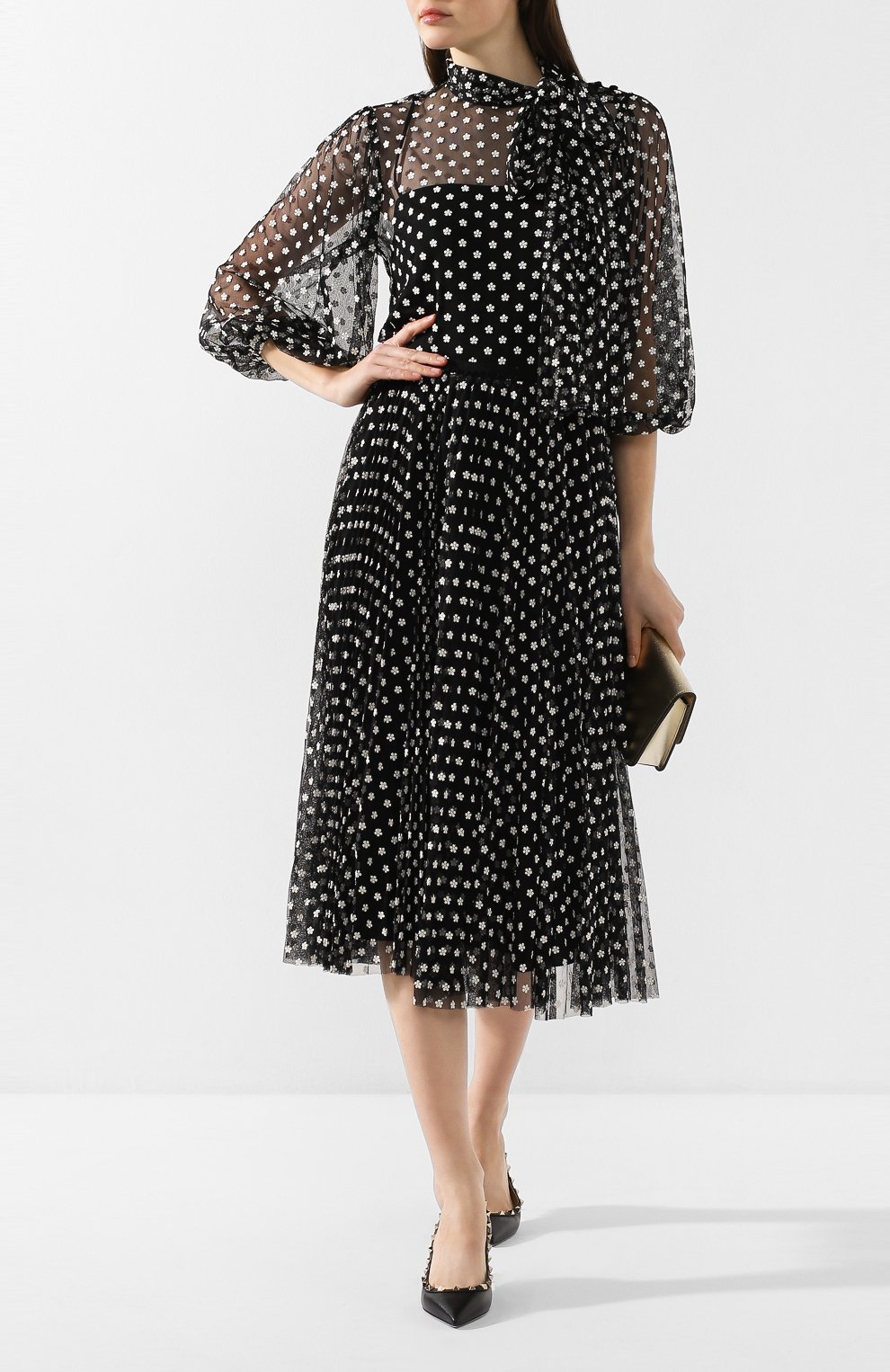 Блузка REDVALENTINO черного цвета по цене 55150 руб., арт. TR3AA00X/4SR, фото 2 Блузка REDVALENTINO, арт. TR3AA00X/4SR, фото 2