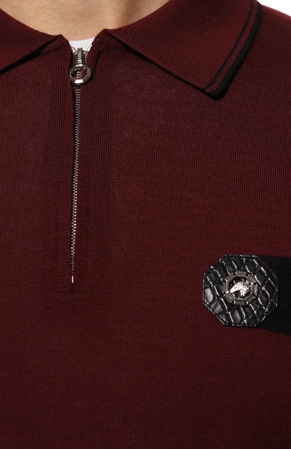 Поло с отделкой из кожи аллигатора STEFANO RICCI, арт. K606312AZ1/F22465, фото 5