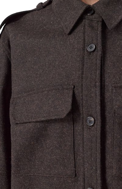 Рубашка из шерсти и кашемира JUUN.J коричневого цвета по цене 68800 руб., арт. JW4964W02, фото 5 Рубашка из шерсти и кашемира JUUN.J, арт. JW4964W02, фото 5