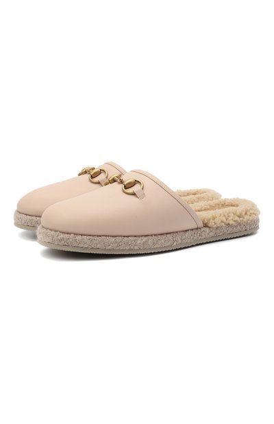 Кожаные сабо GUCCI бежевого цвета по цене 84960 руб., арт. 645757/17T40, фото 1 Кожаные сабо GUCCI, арт. 645757/17T40, фото 1