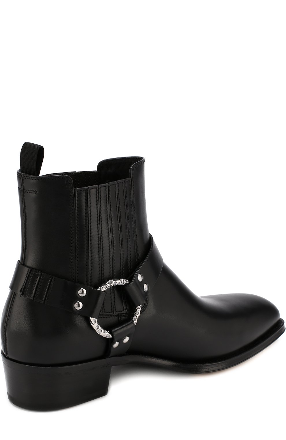 Кожаные сапоги с декоративными ремешками ALEXANDER MCQUEEN, арт. 526263/WHBS3, фото 4