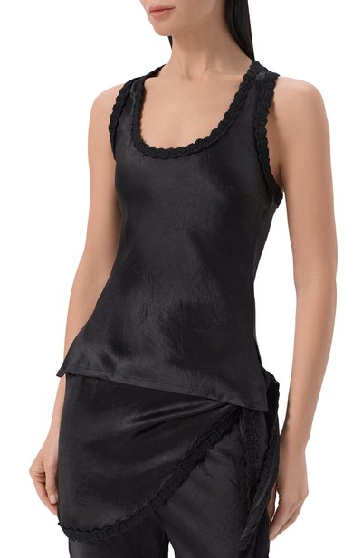 Атласный топ YUZEFI, арт. ANARA-ACETATE SC00P NECK T0P/SATEEN, фото 3