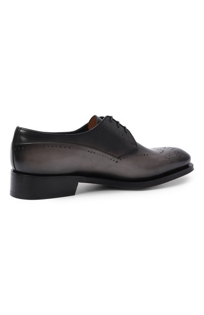 Кожаные дерби carter SANTONI темно-серого цвета по цене 166500 руб., арт. MCCG19226MC8HWVE, фото 4 Кожаные дерби carter SANTONI, арт. MCCG19226MC8HWVE, фото 4