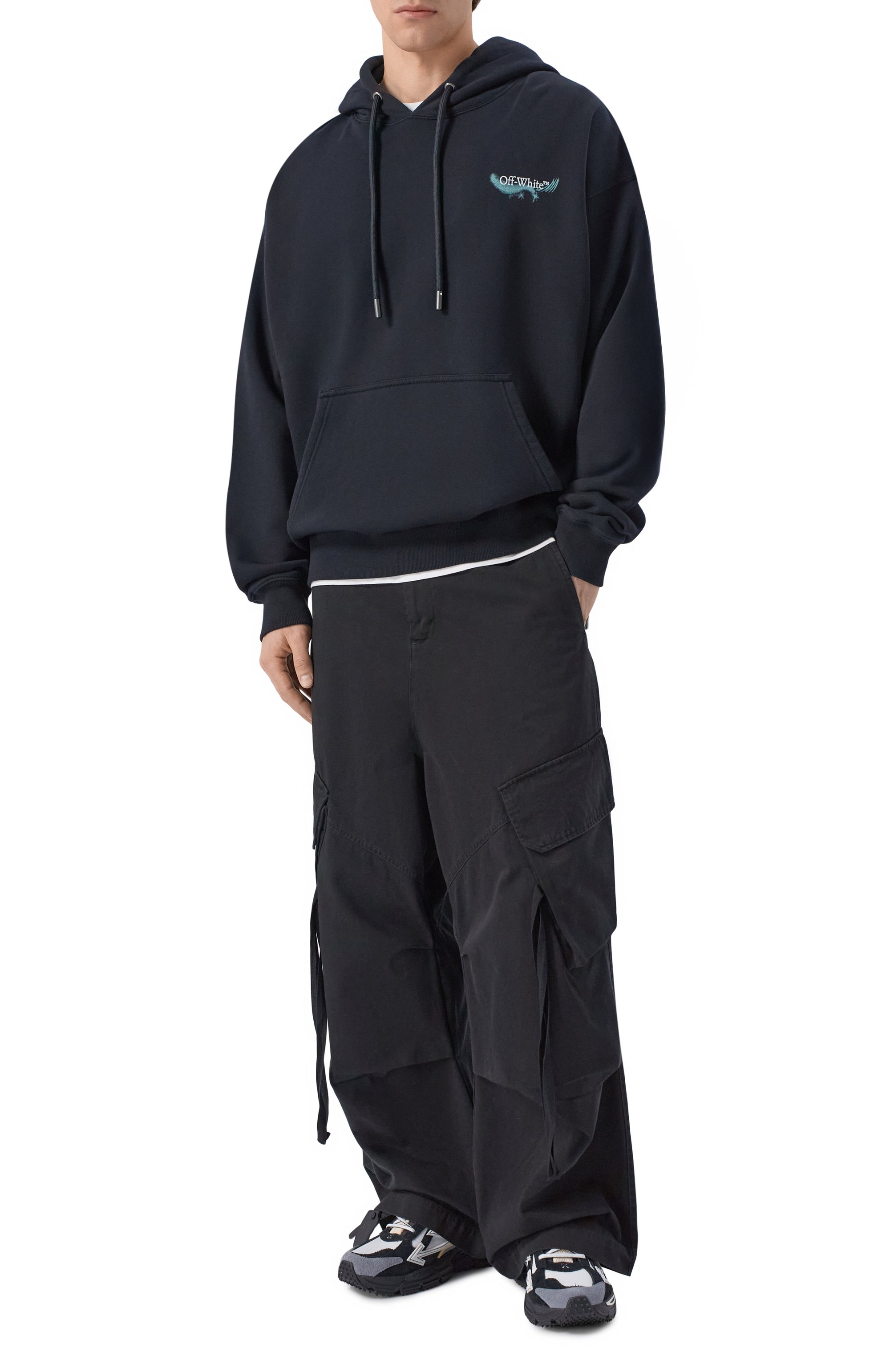 Хлопковое худи OFF-WHITE, арт. 0MBB085S26FLE00E, фото 2