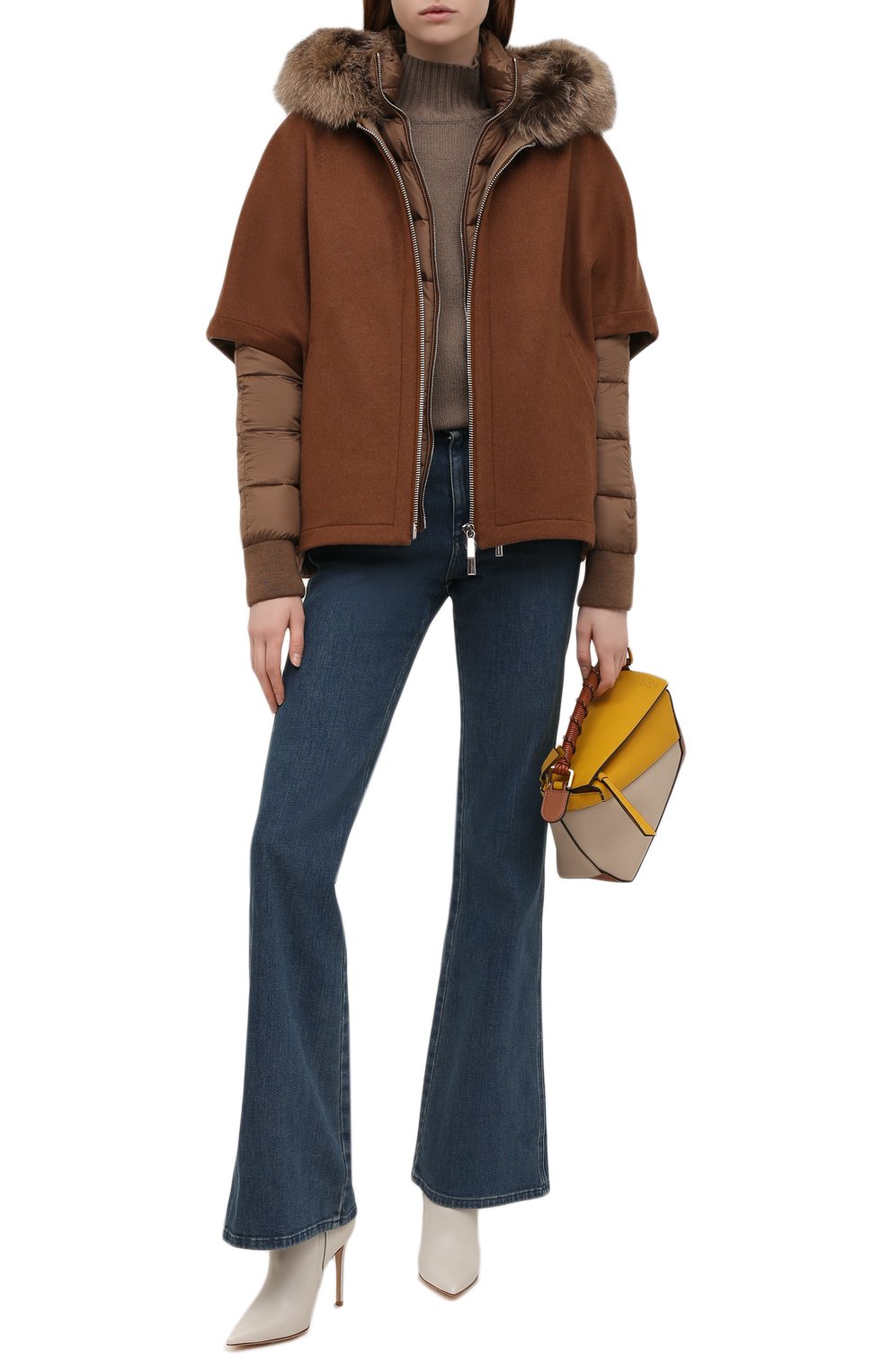 Комплект из шерстяной накидки и пуховой куртки MOORER, арт. PEGAS0-CZI/M0DGI300009-TEPA386, фото 2