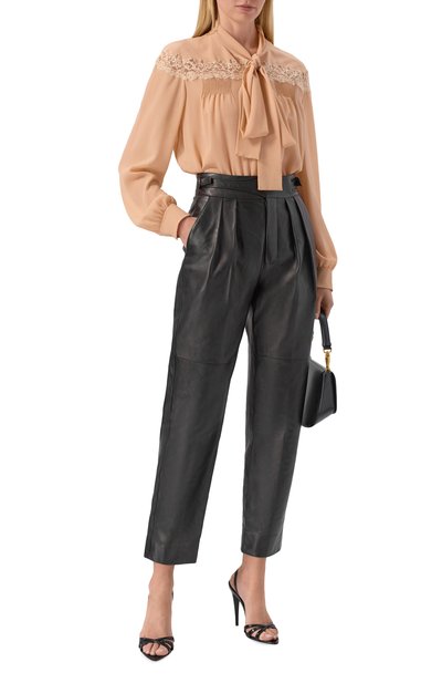 Женская шелковая блузка SAINT LAURENT, арт. 853054/Y059R