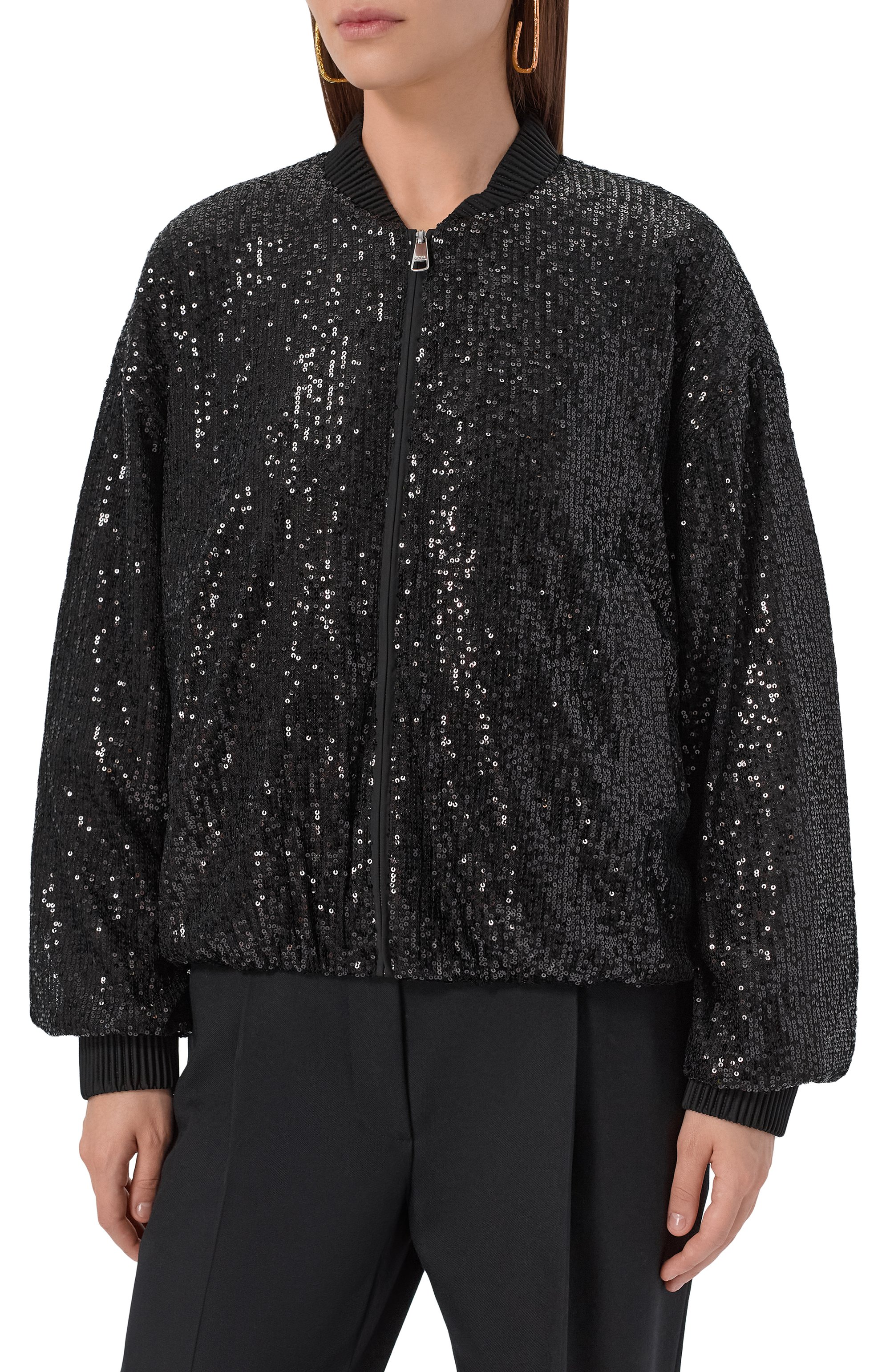 Бомбер с отделкой пайетками BOSS ORANGE, арт. 50548336, фото 3