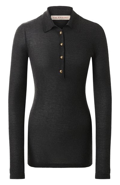 Женский поло из кашемира и шелка VALENTINO, арт. 5B3KC58N8QK