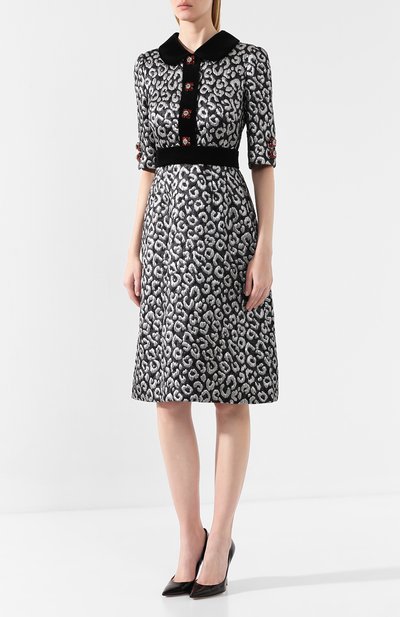 Платье DOLCE & GABBANA серебряного цвета по цене 299500 руб., арт. F6F4FZ/FJMZ5, фото 3 Платье DOLCE & GABBANA, арт. F6F4FZ/FJMZ5, фото 3