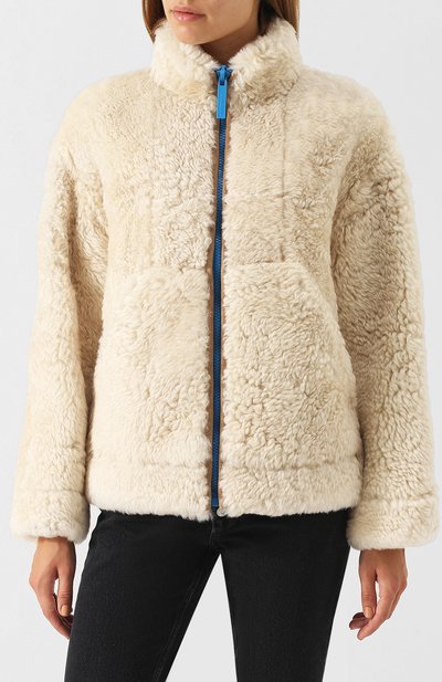 Укороченное меховое пальто из овчины BURBERRY, арт. 8002349, фото 3