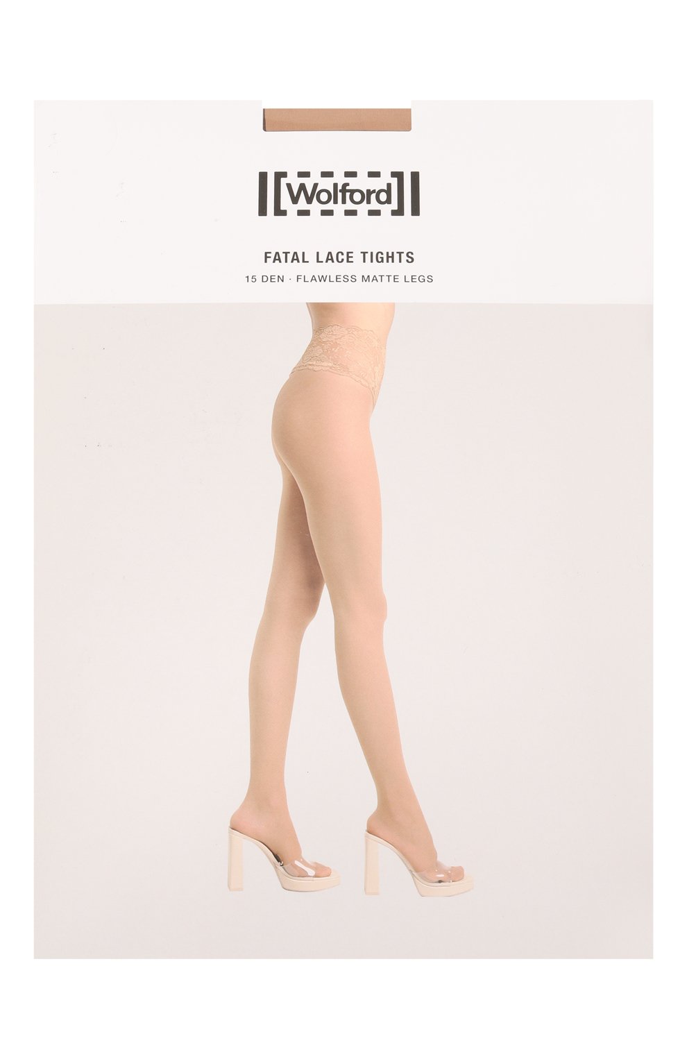 Колготки WOLFORD бежевого цвета по цене 7900 руб., арт. 14962, фото 1 Колготки WOLFORD, арт. 14962, фото 1