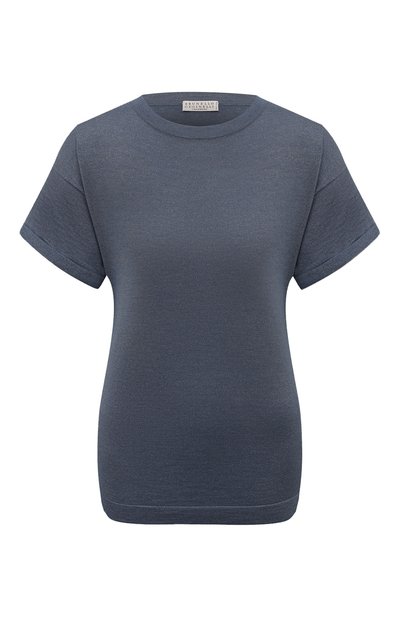 Женская футболка из кашемира и шелка BRUNELLO CUCINELLI, арт. M4181BP189