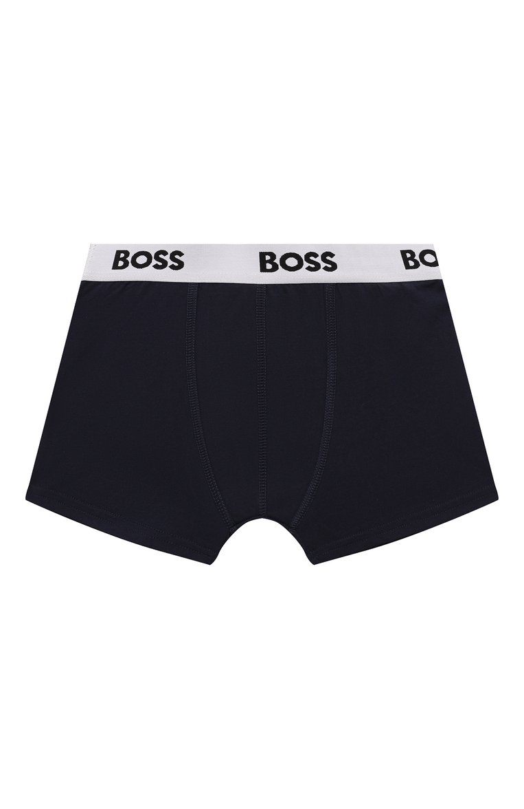 Детские комплект из двух боксеров BOSS разноцветного цвета, арт. J50974 | Фото 2 (Материал внешний: Хлопок; Рукава: Короткие; Ростовка одежда: 7 лет | 122 см, 9 лет | 134 см, 13 - 15 лет | 158 см, 12 лет | 152 см, 16 лет | 164 см, 5 лет | 110 см)