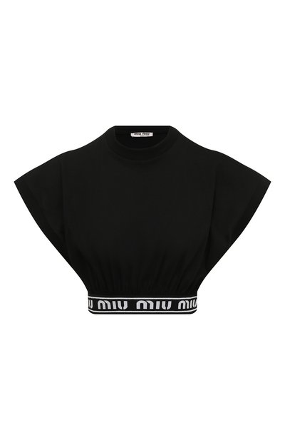 Женский хлопковый топ MIU MIU, арт. MJT632-1YIA-F0002