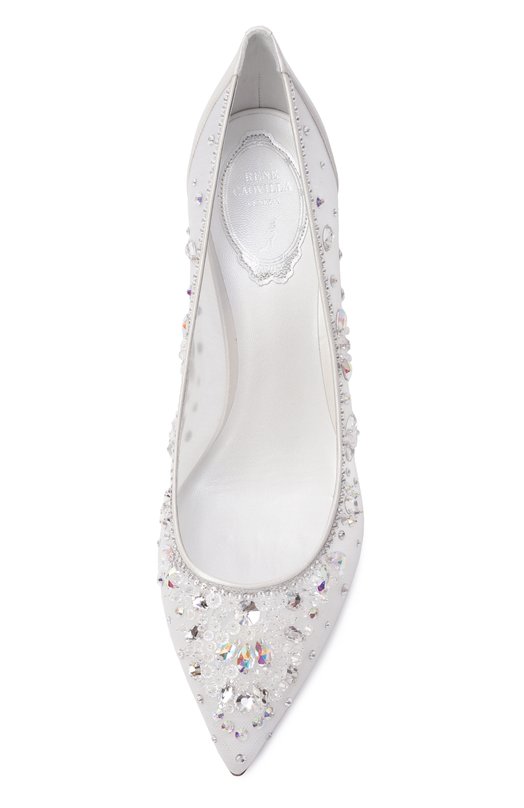 Комбинированные туфли Cinderella 80 Rene Caovilla C12292-080/CRIN Белый  C12292-080/CRIN Фото 6