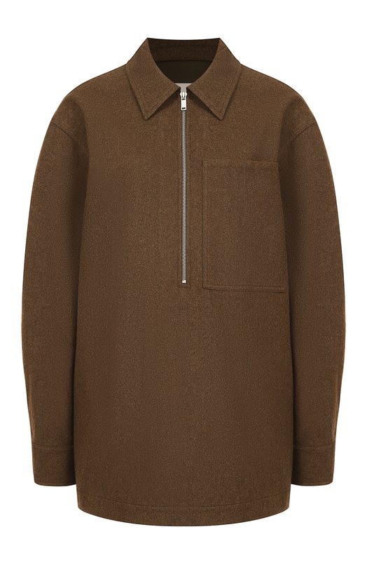 Шерстяная рубашка Jil Sander J40DL0170/J40182 Коричневый J40DL0170/J40182