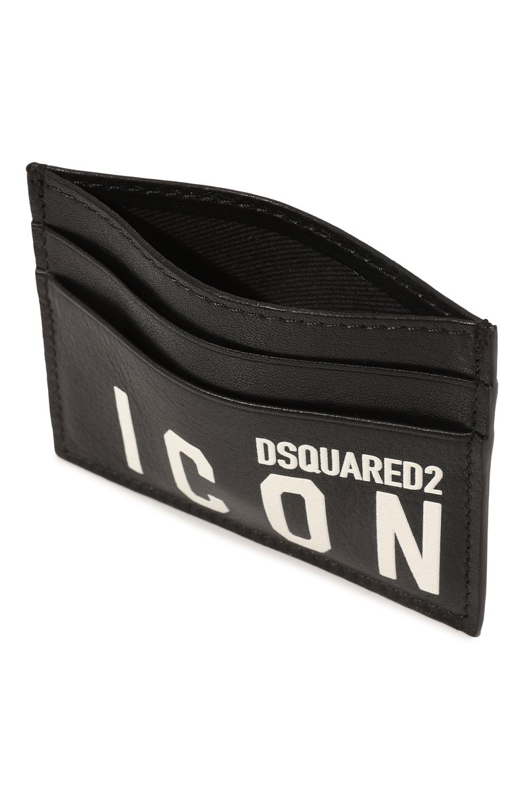 Мужской кожаный футляр для кредитных карт icon DSQUARED2 черного цвета, арт. CCM0005 12903205 | Фото 3 (Материал: Натуральная кожа; Нос: Не проставлено)
