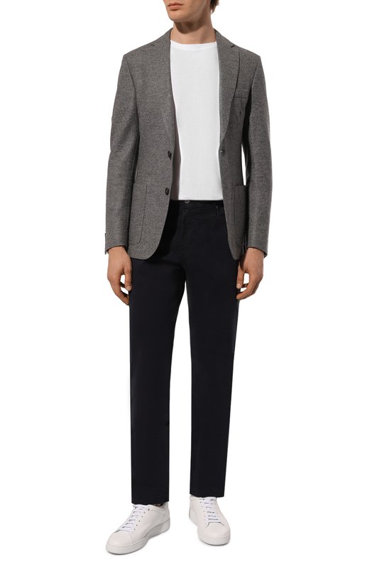 Пиджак из шерсти и хлопка Fradi Серый, фото 2