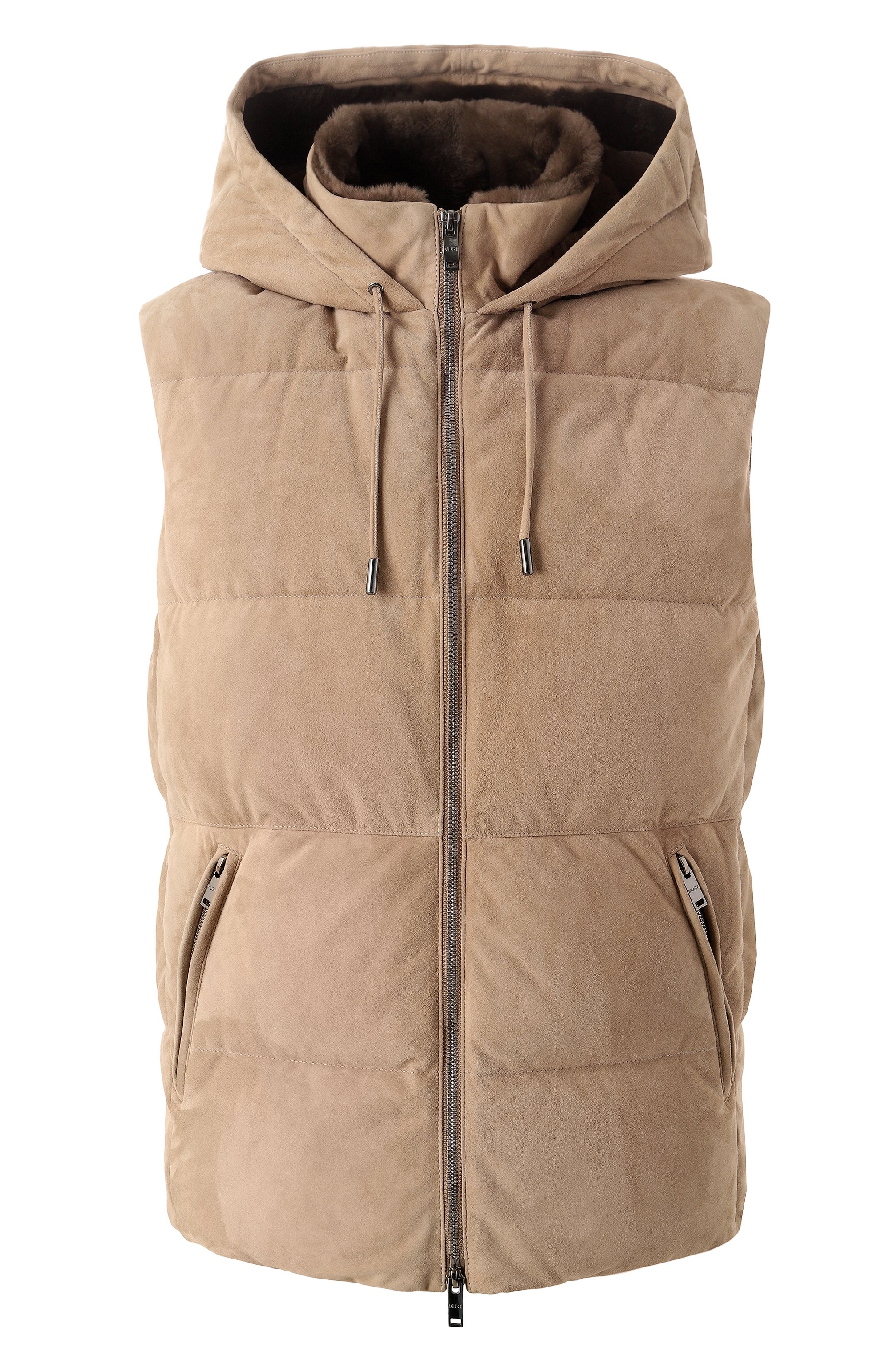 Пуховый жилет с отделкой из нутрии MVST, арт. 22538, фото 1