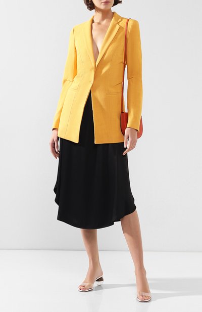 Жакет из вискозы JACQUEMUS оранжевого цвета по цене 49950 руб., арт. 193JA04/26750, фото 2 Жакет из вискозы JACQUEMUS, арт. 193JA04/26750, фото 2