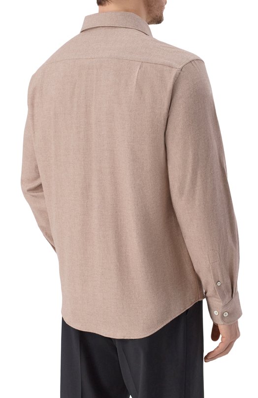 Хлопковая рубашка 12 STOREEZ 134857 Бежевый  134857 Фото 4