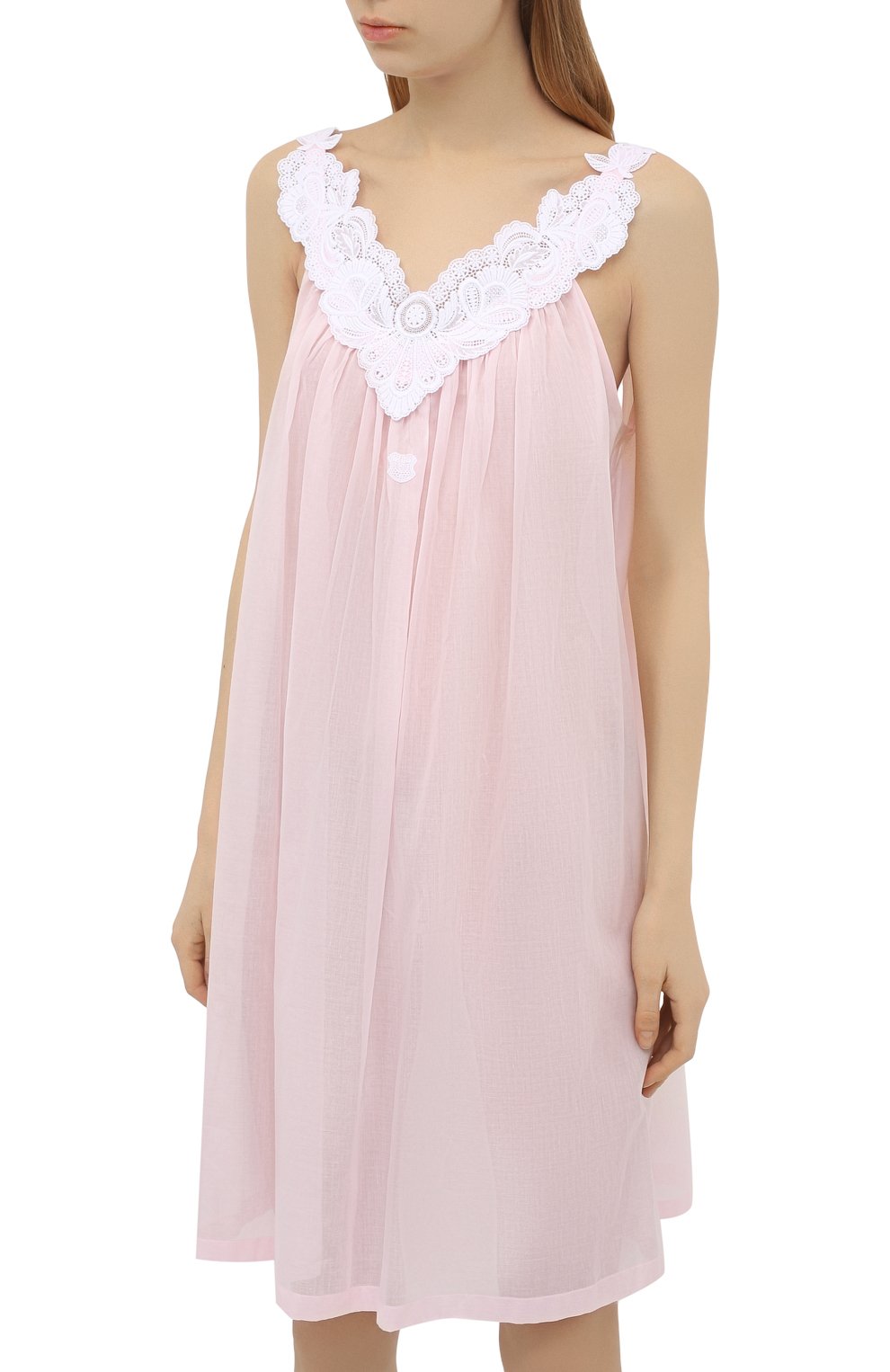 Хлопковая сорочка CELESTINE розового цвета по цене 29950 руб., арт. 30002675/AMINA-1 BD, фото 3 Хлопковая сорочка CELESTINE, арт. 30002675/AMINA-1 BD, фото 3