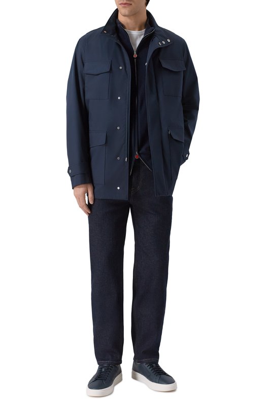 Кашемировый кардиган Kiton UMK1509K346 Синий  UMK1509K346 Фото 2