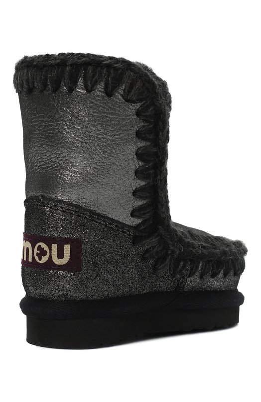 Кожаные сапоги Mou Серый, фото 3