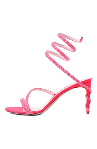 Текстильные босоножки margot 80 RENE CAOVILLA розового цвета по цене 185500 руб., арт. C11339-080/R001, фото 4 Текстильные босоножки margot 80 RENE CAOVILLA, арт. C11339-080/R001, фото 4