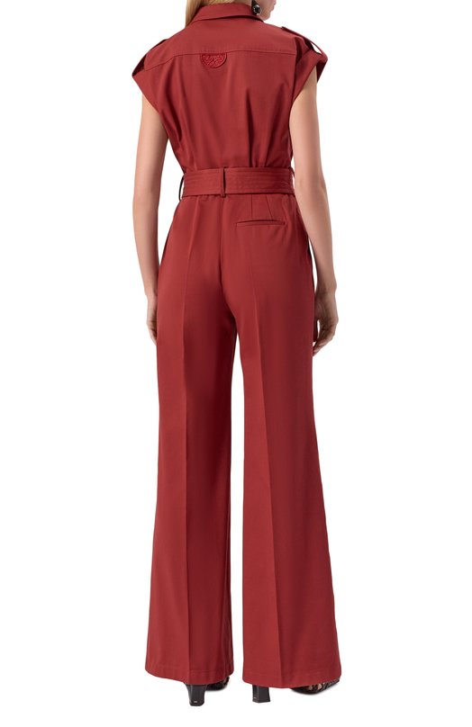 Хлопковый комбинезон Elie Saab JU079NS25/GA002 Бордовый  JU079NS25/GA002 Фото 4