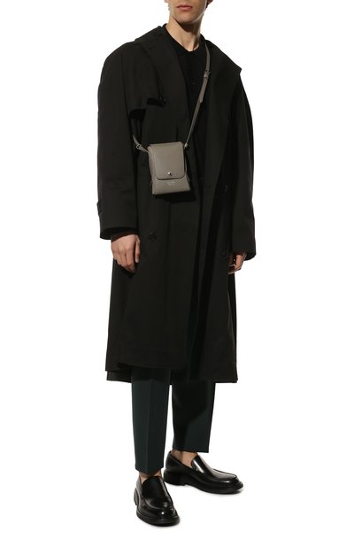 Кожаная сумка TOM FORD серого цвета по цене 95800 руб., арт. Y0347P-LCL158, фото 3 Кожаная сумка TOM FORD, арт. Y0347P-LCL158, фото 3