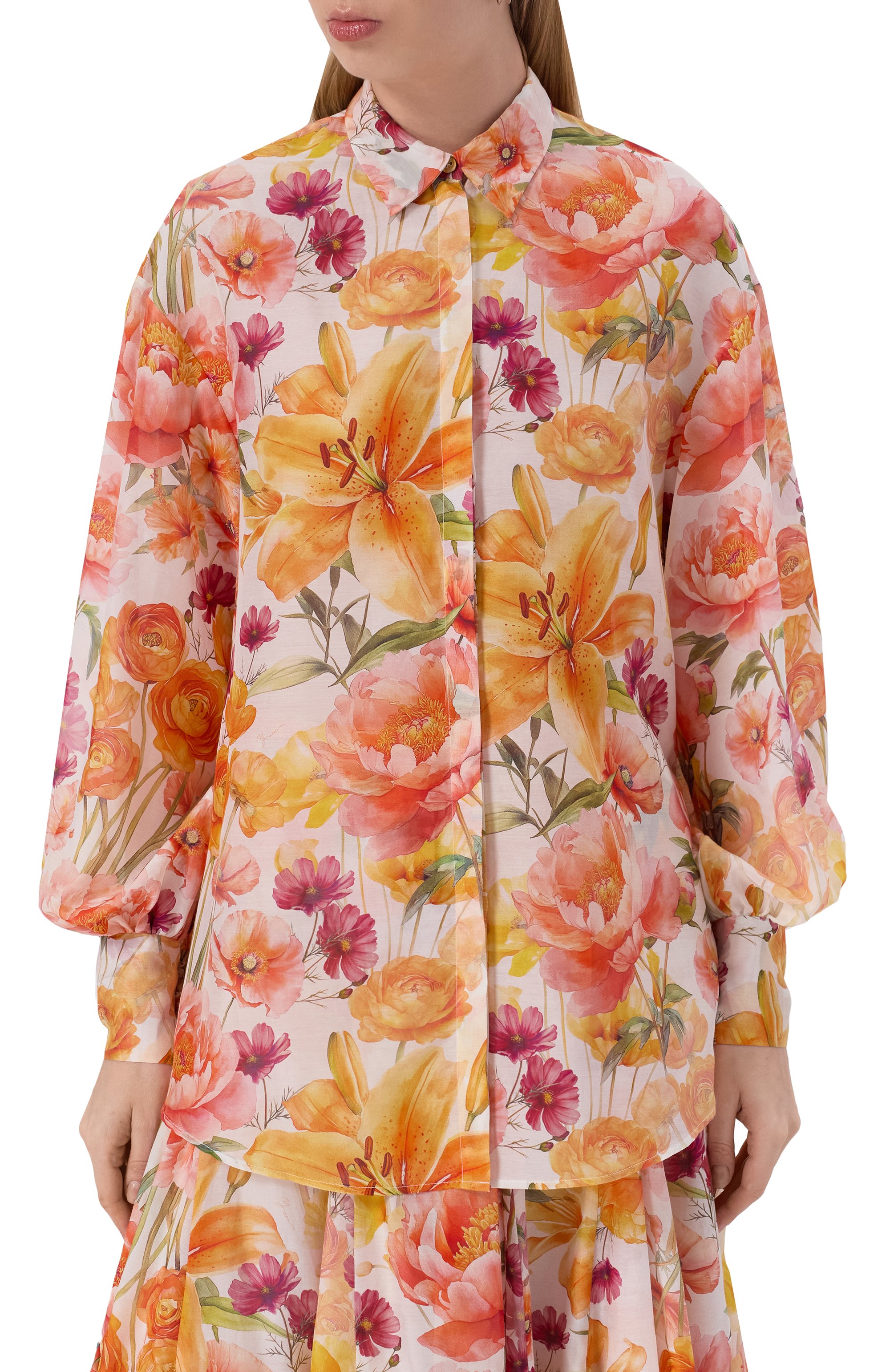 Блузка из хлопка и шелка YVON, арт. 0 160809, фото 3