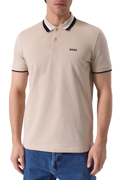 Хлопковое поло BOSS GREEN, арт. 50538101, фото 3