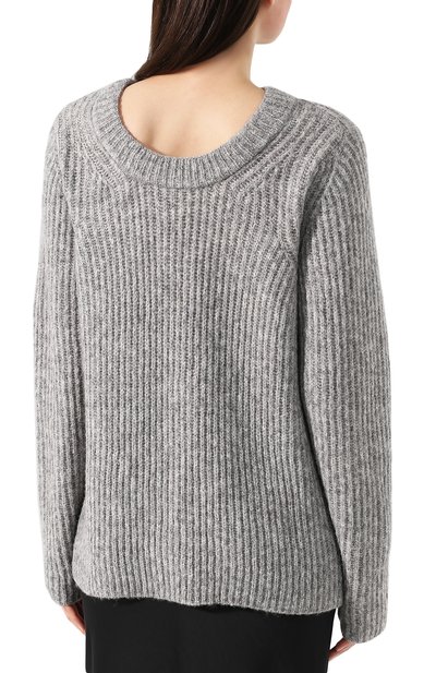 Шерстяной свитер HELMUT LANG светло-серого цвета по цене 45700 руб., арт. J09HW701, фото 4 Шерстяной свитер HELMUT LANG, арт. J09HW701, фото 4