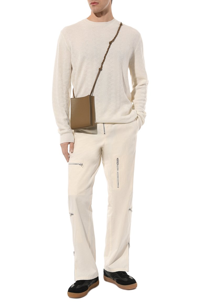 Мужская сумка tangle JIL SANDER хаки цвета, арт. J25WG0003/P5995 | Фото 7 (Размер: mini; Ремень/цепочка: На ремешке; Материал: Натуральная кожа)